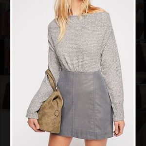 Free People Modern Femme Vegan Suede Skirt